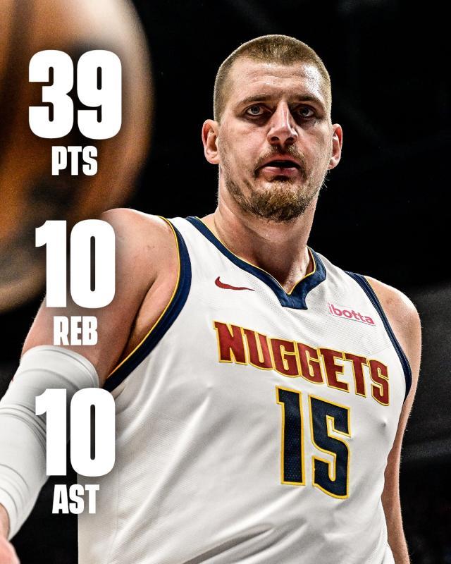 壹号娱乐-赛季第30次三双创队史！约基奇带伤复出轰39+10+10